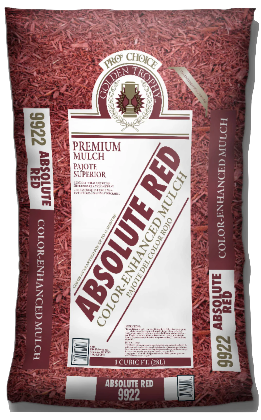 (1920) - Absolute Red Shredded Bulk Mulch - 1 cubic yard - Image 3