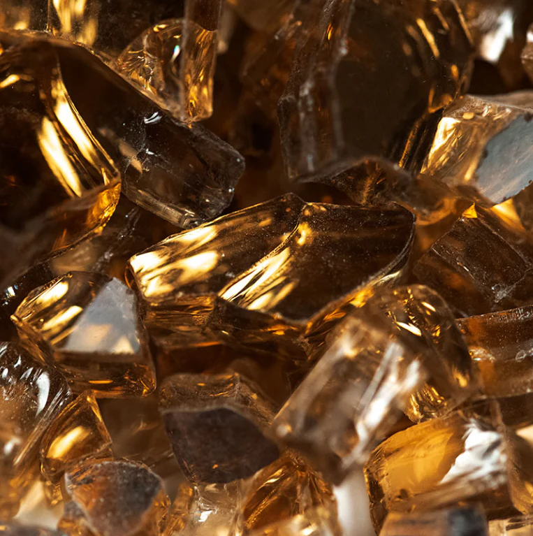 (6046) Copper Brown Fire Glass 0.25", 20lb bag