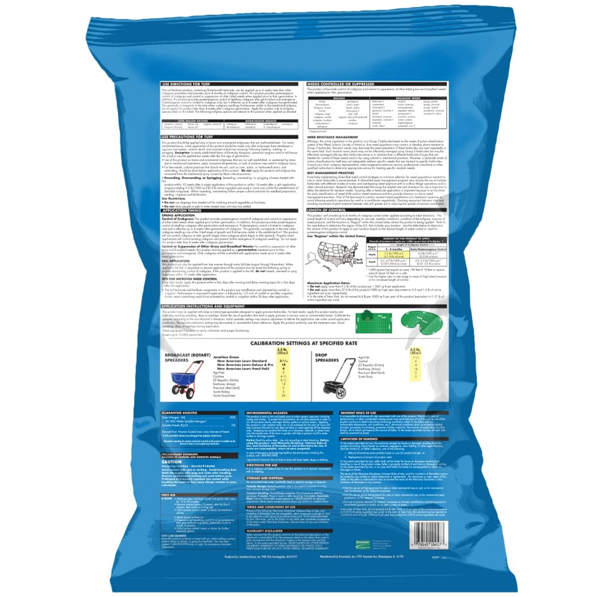 (7152) Jonathan Green Crabgrass Preventer 50lb - Image 2