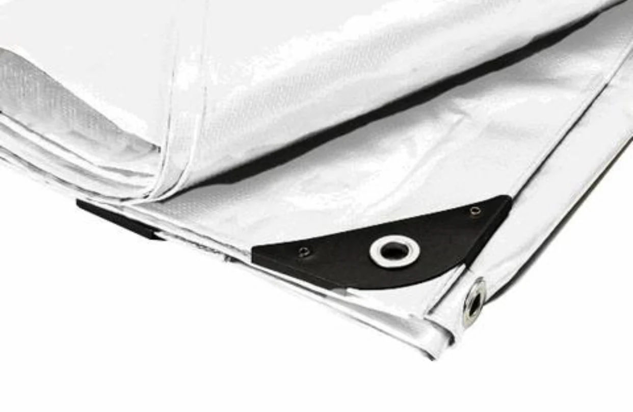 (8001) - 12' x 16' White Heavy Duty Tarp