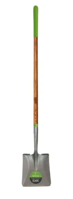 (8153) Ames Square Long Handle Shovel w/ Green Grip