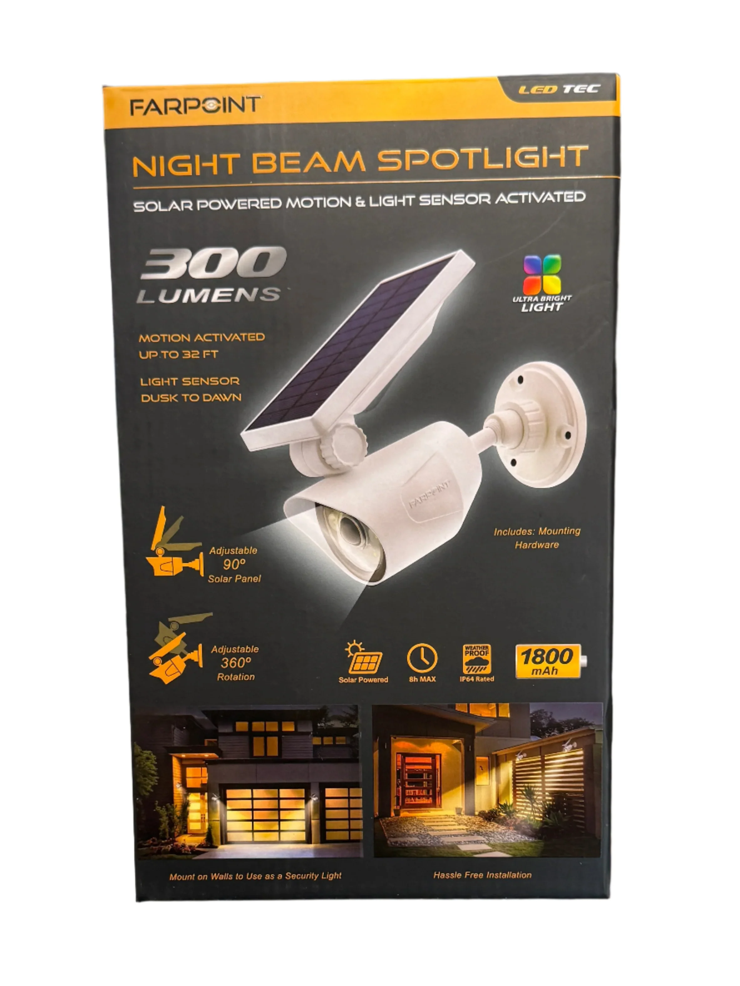 (89871) - Solar Powered Security Light, Motion & Light Activated