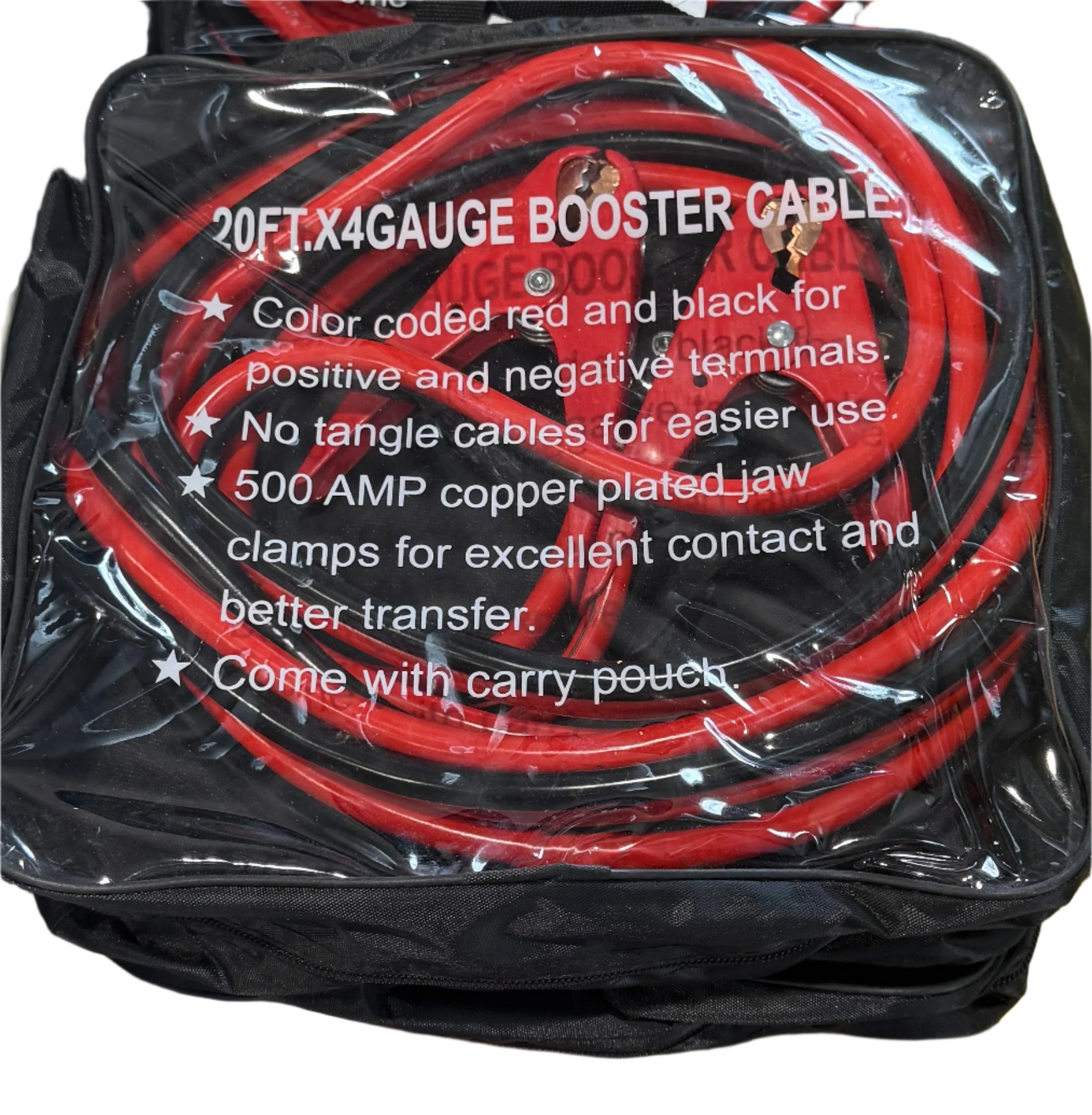 (89875) 4 Gauge Booster Cables 20' Long
