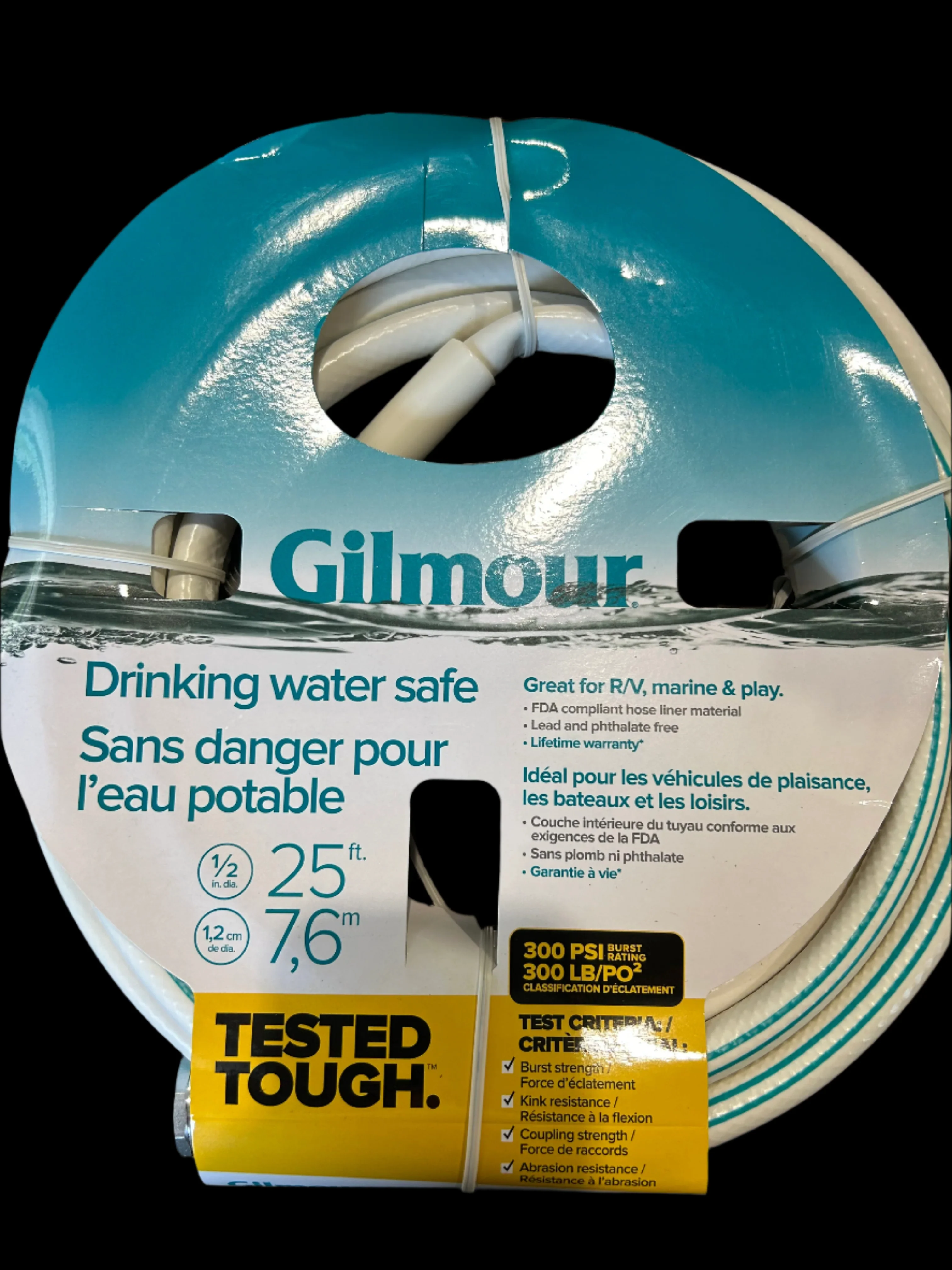 (89879) Gilmour Hose Drinking Water Safe 1/2" x 25'