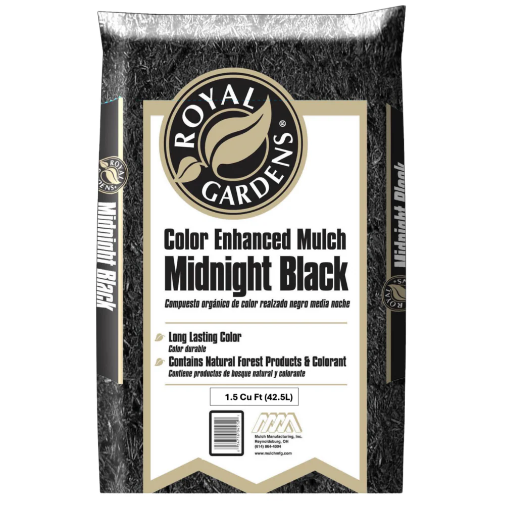 (1951MM) Midnight Black triple shred Hardwood Mulch -